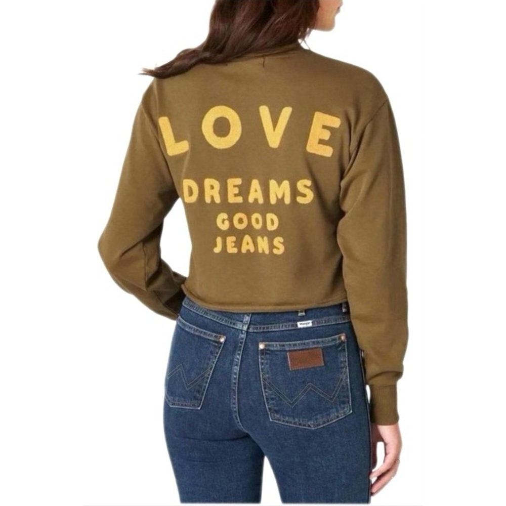 Fred Segal X Wrangler Women's - Love Dreams Good Jeans Crop Sweatshirt - Small